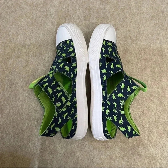 Converse All Star Superplay Dinoverse Green Hook and Loop Sandals Boys size 3 - Picture 8 of 13